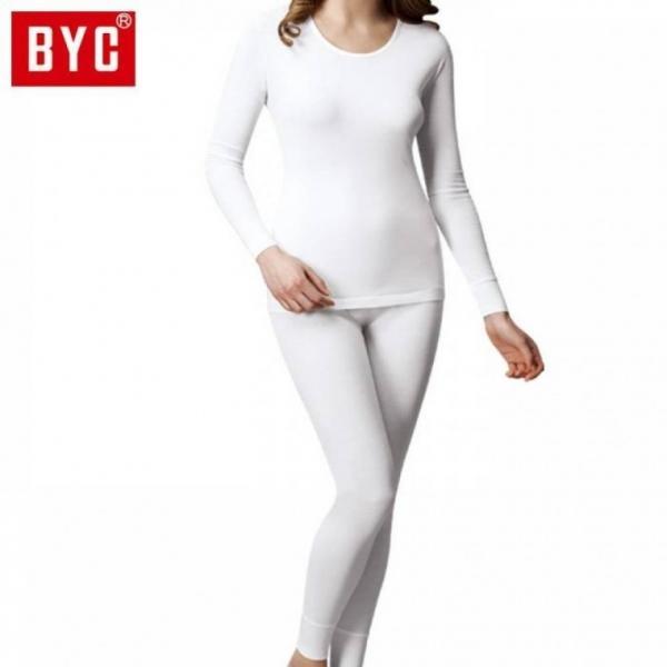 BYC 여성 내복 40 수 베이직 상하 DOLT 6656-화이트