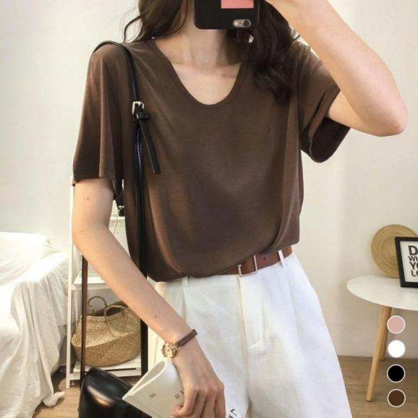 유넥 루즈핏 반팔 티셔츠 여자 여름 여성 반팔티