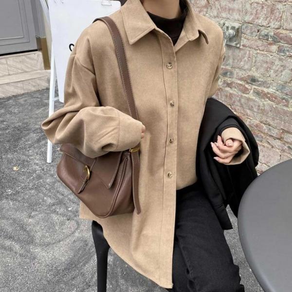 여성용 골덴 셔츠 가을에 입기 좋은 골지 블라우스 가을옷 쇼핑 도톰한 여자 출근룩상의