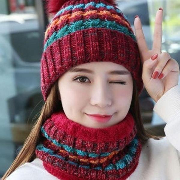 모자 방한 넥워머 세트 CAP 엄마 비니 성인 여성 남성 패션 가족룩 무지 아동 고리