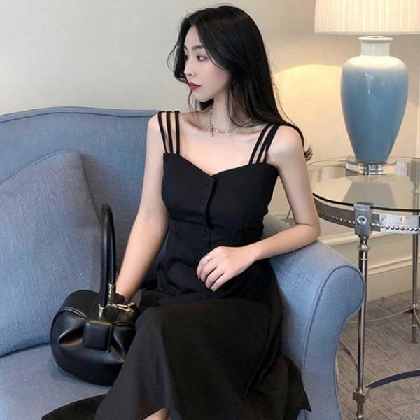여자 여름 데이트 룩 나시 블랙 롱 원피스 드레스 여성 예쁜 휴양지옷 여행 여행룩