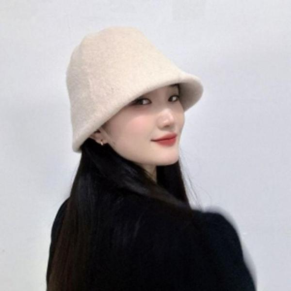 디아 나울 버킷햇(베이지) 겨울 벙거지 모자 털모자 여성