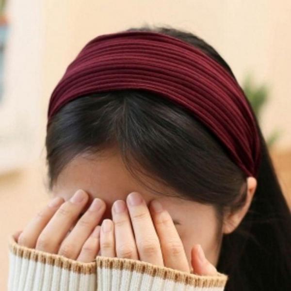 엔젤 슈슈 베이직 골지 헤어밴드 편안한 여성 머리띠 데일리 디자인 액세서리