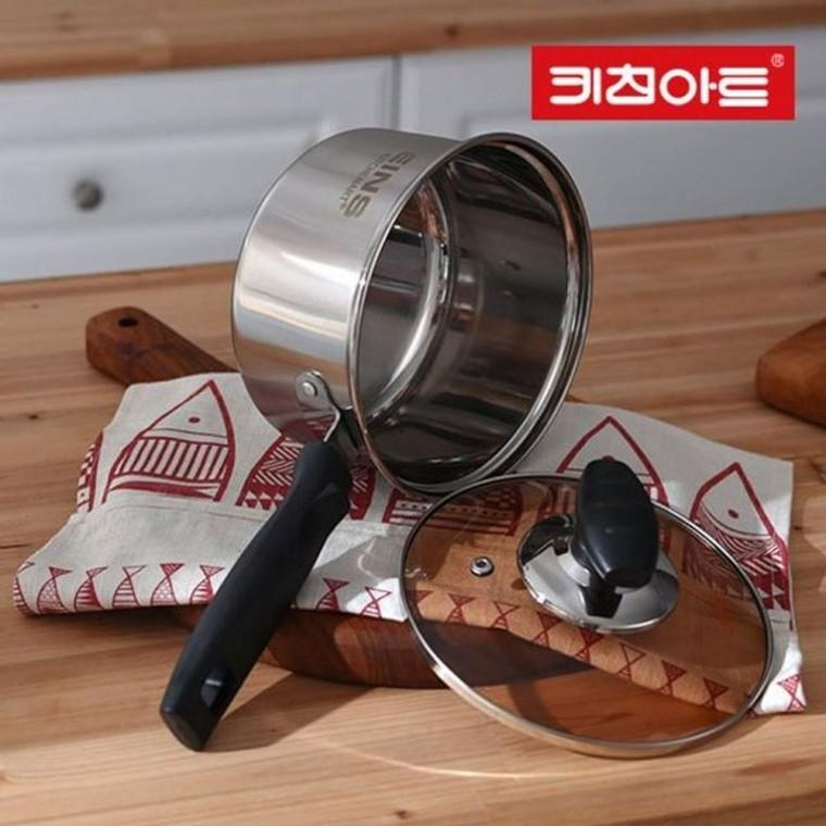 라면 찌게 전골 냄비 편수 18cm 키친 아트 스텐 스테인 레스 찜솥 세트 전골냄비