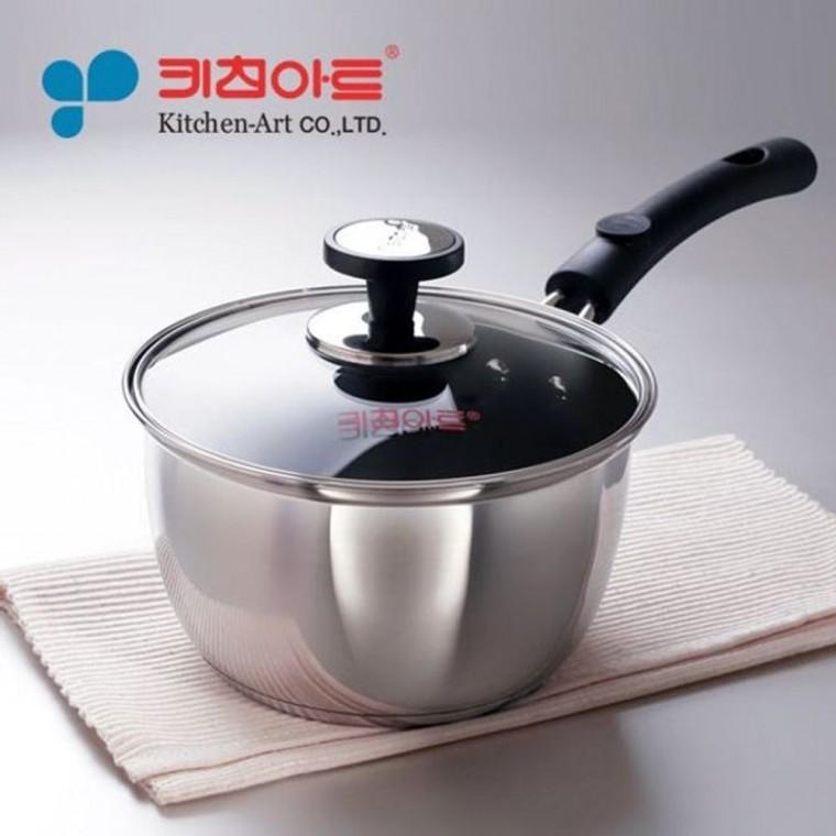 16cm 아티스트 전골 탕 찌개 라면 키친 아트 냄비 편수 요리 스텐 주방 코팅 법랑
