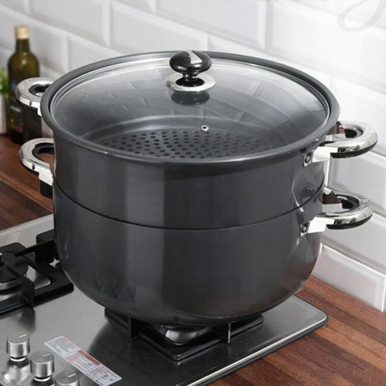 찜통 만두 냄비 3p 34cm 코아트 라인 찜기 찜솥 계란찜기 만두찜기 찜판 곰솥