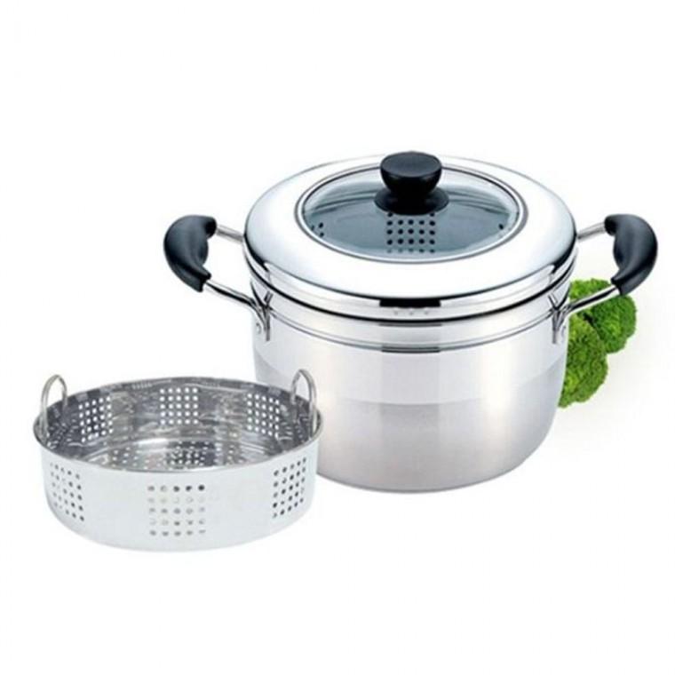 찜냄비 찜통 채반 찜솥 22cm 키친 플라워 인덕션 찜기 곰솥 스텐 스텐찜기 스텐곰솥