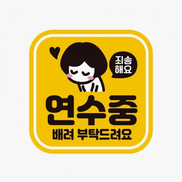 연수중 배려부탁 고휘도반사 자석 자동차스티커 임산부운전스티커 안전운전스티커 부모님운전스티커