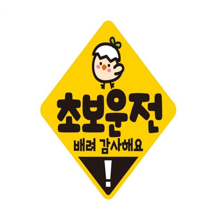 초보운전 배려감사5 반사 자석 자동차스티커 19x19cm 고령운전자스티커 차량스티커 안전운전스티커