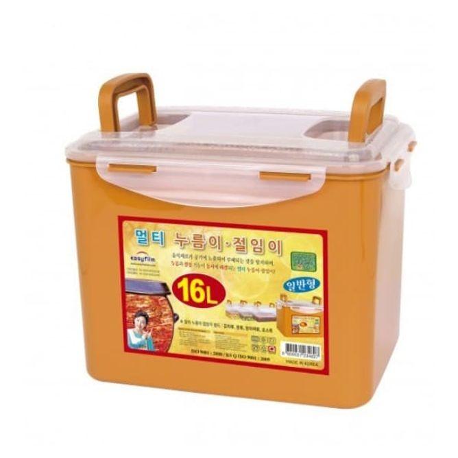 황토 밀폐용기 김치통 멀티 냉장고 용기 반찬통 16L