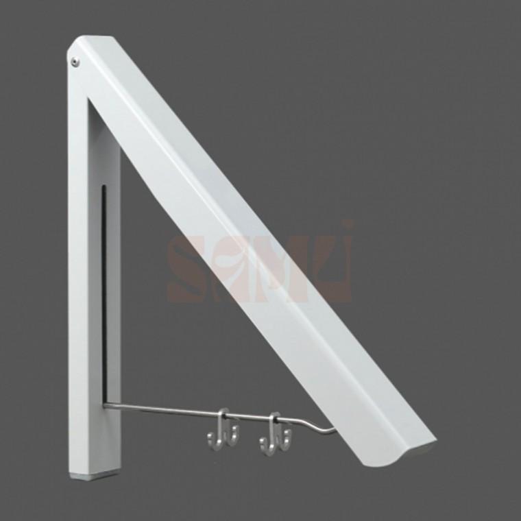 접이식 벽걸이 행거싱글 화이트 옷방행거 벽옷걸이행거
