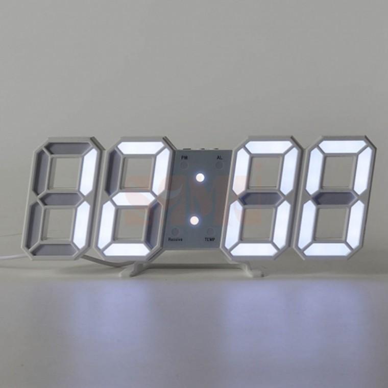 LED 디지털 시계 화이트 벽걸이전자시계디지털시계 아이방시계