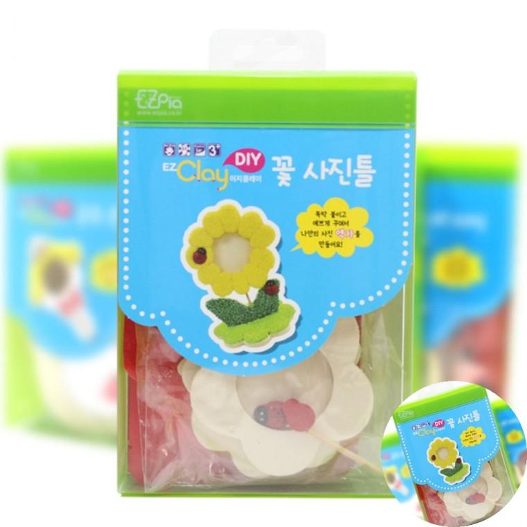 클레이 꽃사진틀 만들기 미술만들기재료 미술만들기키트 방과후수업재료