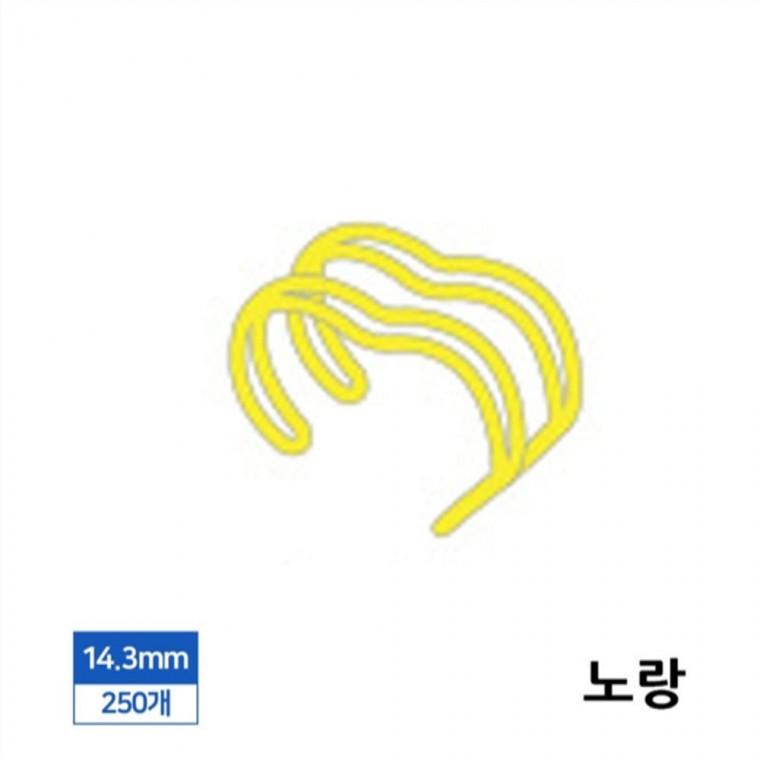 제본 3대1 와이어링 14.3mm 250개입 노랑 제본바인더 제본링 바인더링