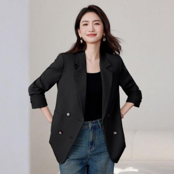 카이씨 여성봄자켓 트위드자켓 청자켓 노카라자켓 숏