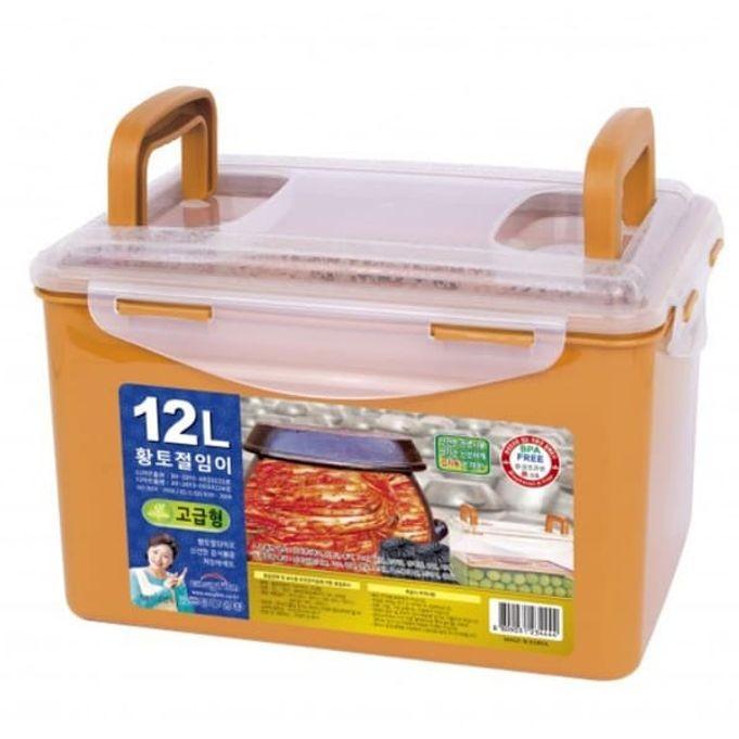 황토 밀폐용기 김치통 절임 냉장고 용기 반찬통 12L