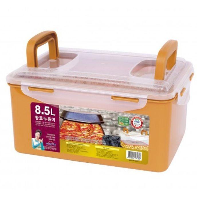 황토 밀폐용기 김치통 냉장고 정리 용기 반찬통 8.5L
