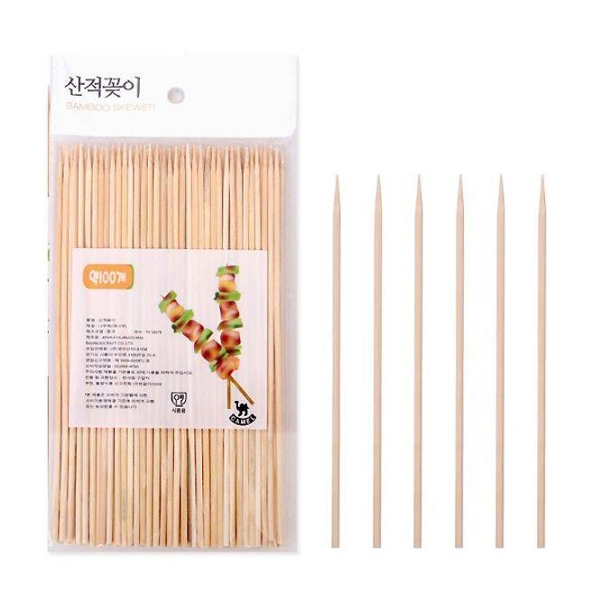영수 산적꼬지 대나무꼬지 산적꽃이 꼬치 18cm 100p