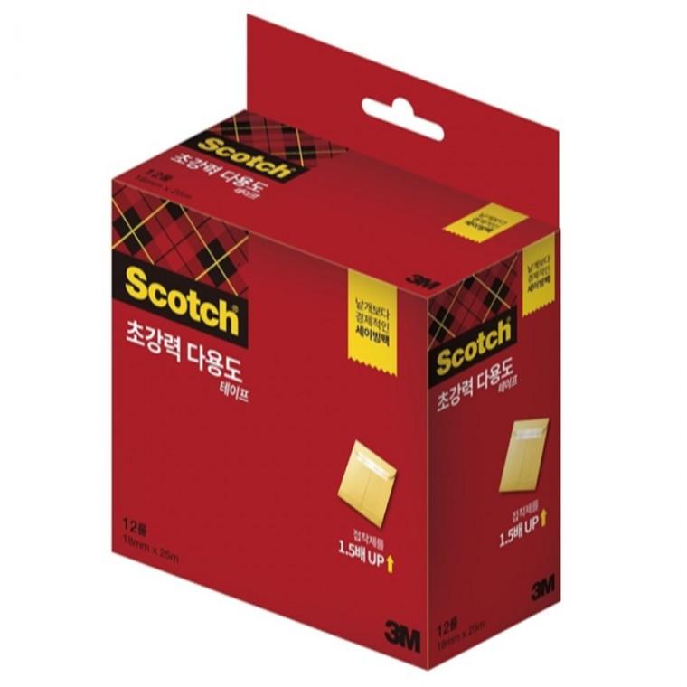 초강력테이프 세이빙팩 리필12롤18mmx25M 종이붙이는테이프 문구테이프 사진부착테이프