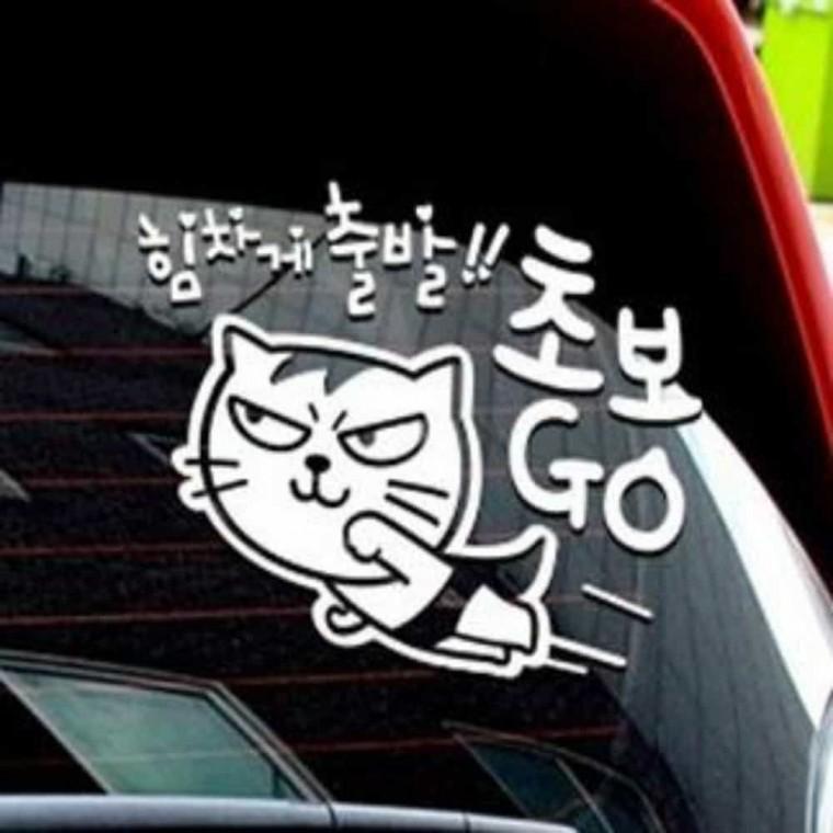 자동차스티커 자동차유리에붙이는초보운전 자동차반사스티커 초보운전스티커시트지