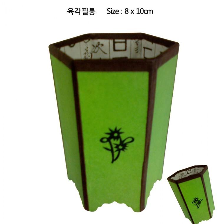 한지 육각필통 한지공예재료 한지공예DIY 전통공예키트