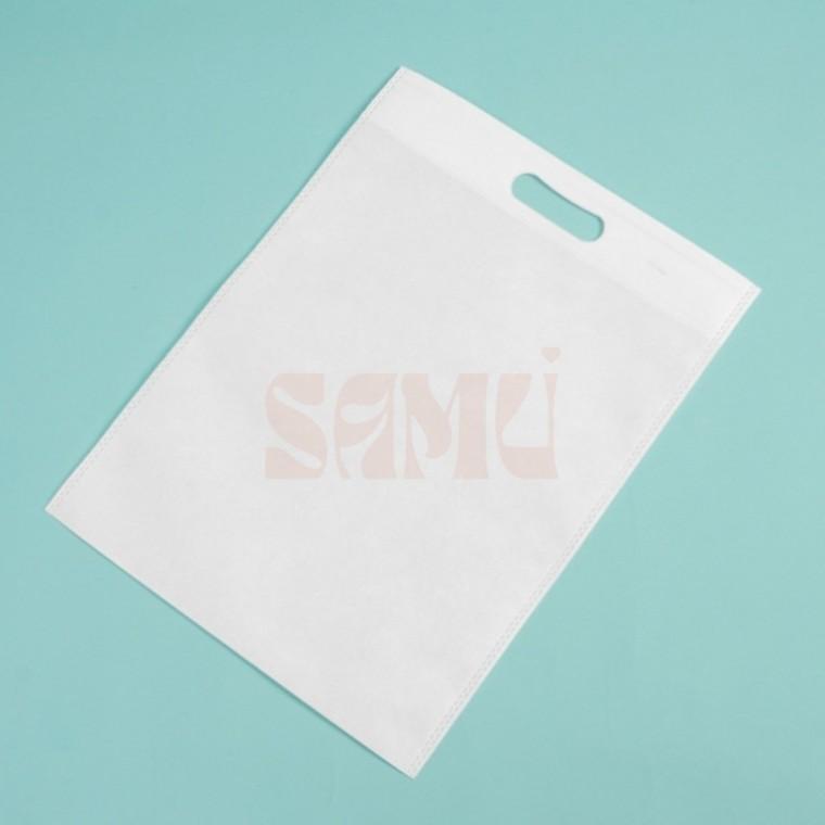 부직포 파우치 35x45cm 화이트 부직포봉투 손잡이가방