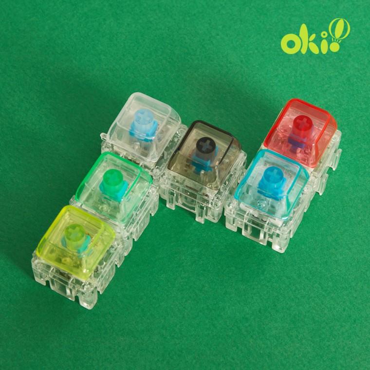 오키오 6구 LED 키캡 키링 조립형