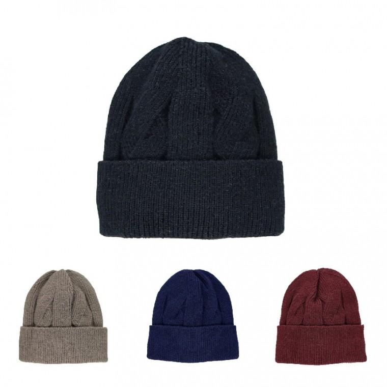 기모 골지 비니 숏비니 겨울 꽈배기 니트 와치캡 털 안감 데일리 방한 모자 YZ50262