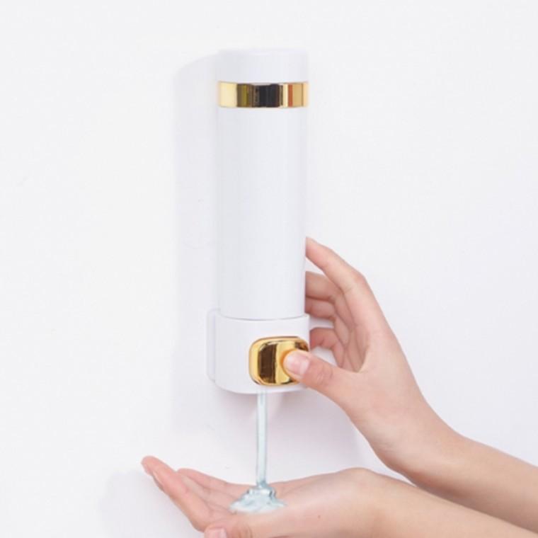 벽걸이 물비누 디스펜서 1구 400ml 화이트 샴푸디스펜서 화장실디스펜서