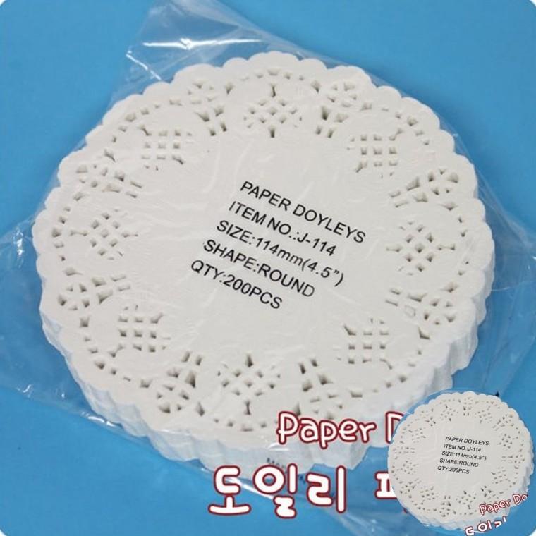 도일리페이퍼 원형 19cm 베이킹박스 선물포장지제작 베이킹포장재료