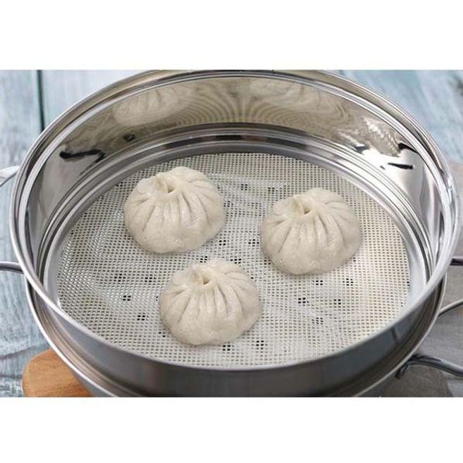 이딜리 찜판 실리콘 찜시트 만두판 찜깔판 깔개 13cm