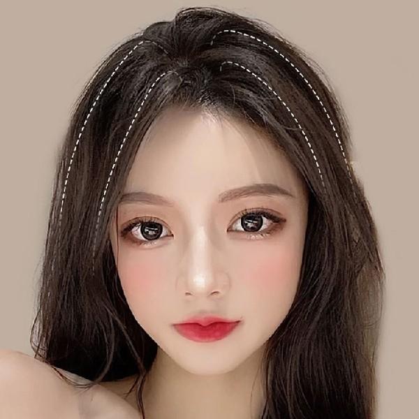 여성 볼륨 가발 롱 머리 여자 붙임 가발 헤어 피스