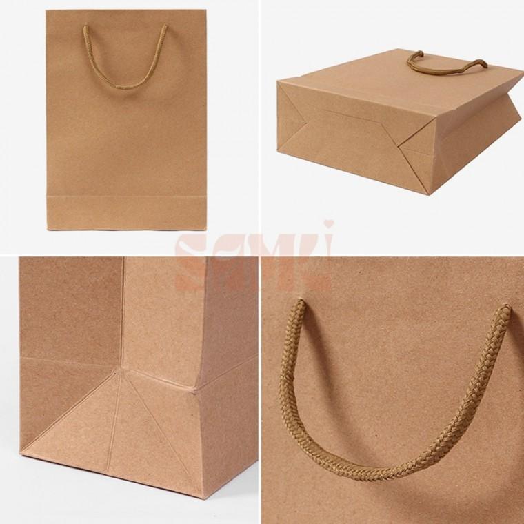 종이 쇼핑백 13x19cm 브라운 고급쇼핑백 선물종이가방