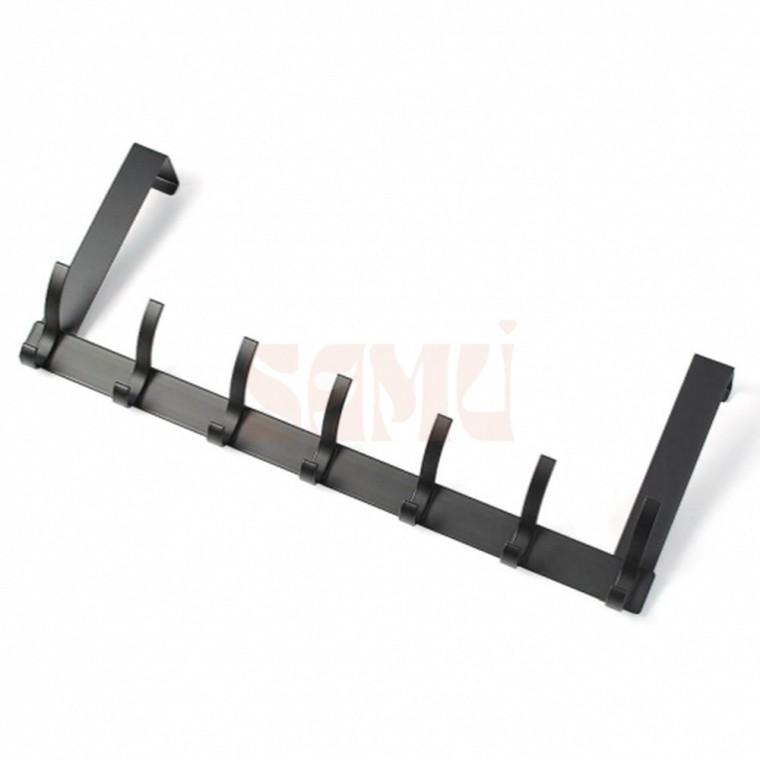 7구 도어 후크47x18cm 블랙 자취방행거 유용한수납공간