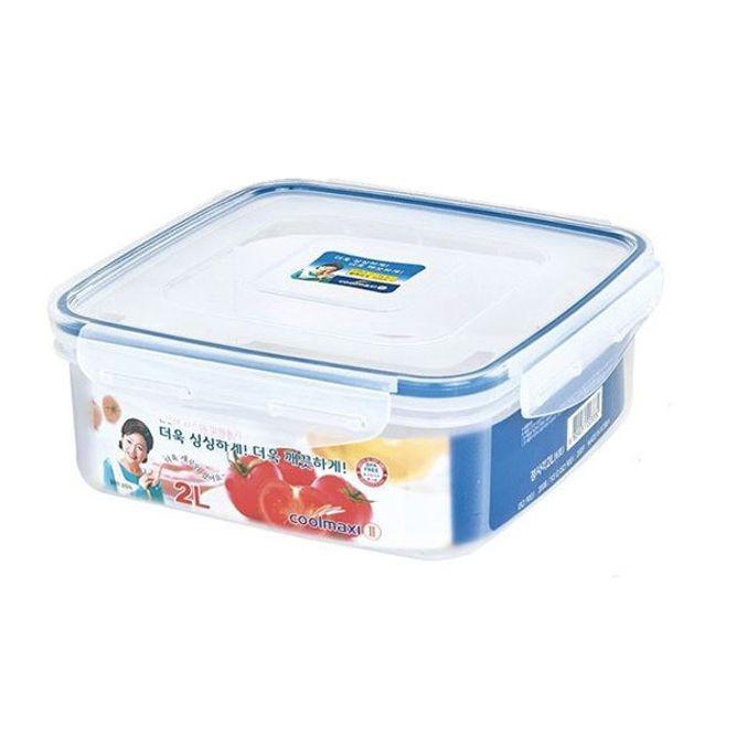 쿨맥시 밀폐용기 냉장고 정리 반찬통 정사각 2.0L 1P