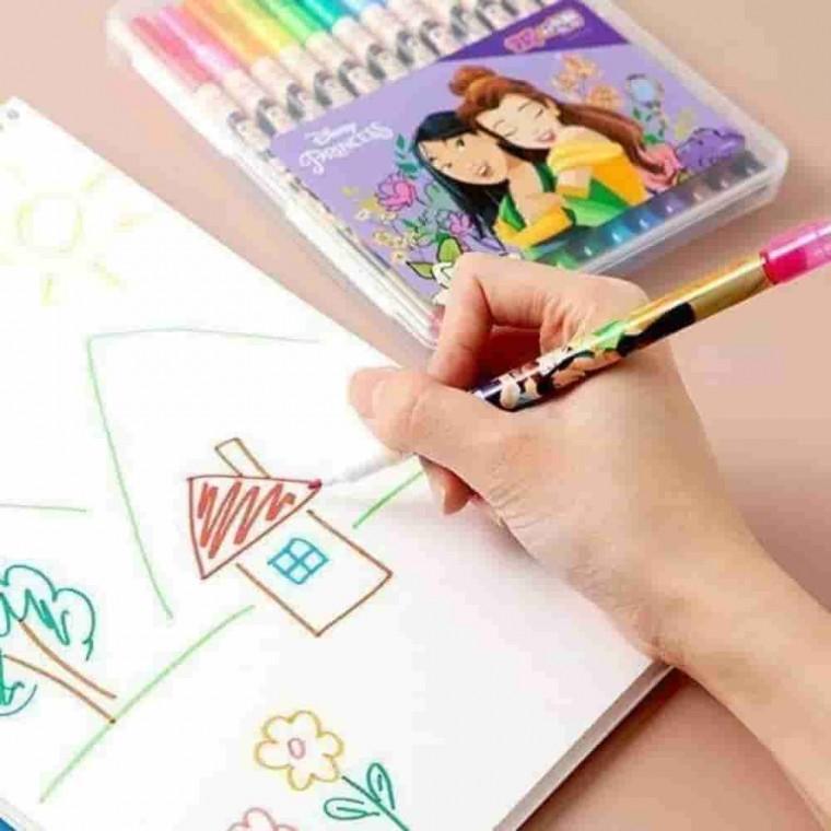 프린세스 12색 사인펜 랜덤 싸인팬 그림도구 미술재료