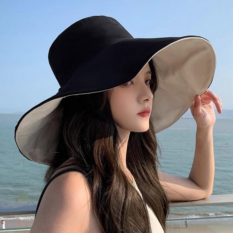 데이즈 양면 버킷햇(블랙 베이지) 여성버킷햇 여성벙거지 여성모자 여성썬햇