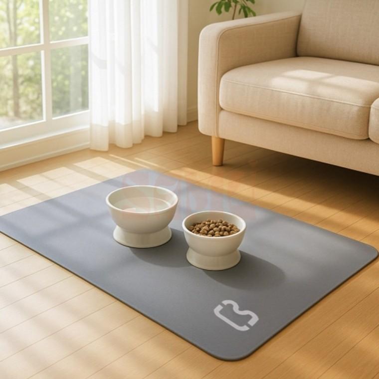 규조토 반려동물 식기매트 90x60cm 챠콜 댕댕이밥그릇매트 펫전용