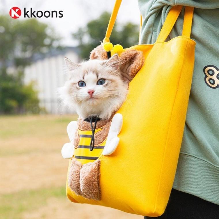 귀여운 펫 산책 이동 외출 가방 고양이 크로스백