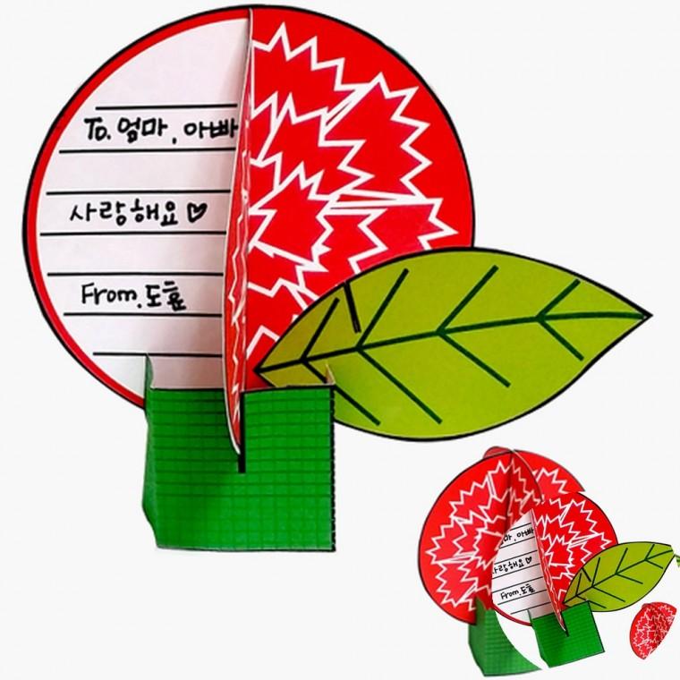 카네이션 카드도안 만들기 카네이션만들기키트 어버이날카네이션 카네이션DIY