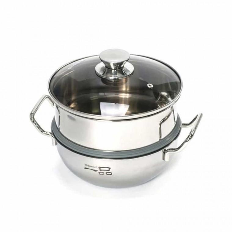 2단 찜냄비 20cm 스텐레스냄비 오뎅탕냄비 업소용전골냄비