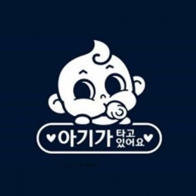 자동차스티커 차량스티커 차량용스티커 아기가타고있어요스티커