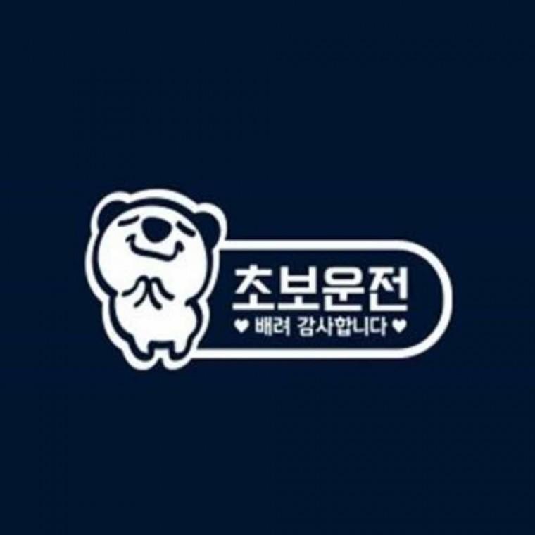 자동차스티커 화이트 차량용반사스티커 유리부착스티커 안전운전스티커