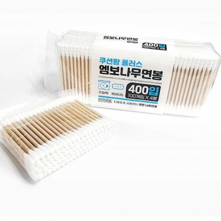 나무면봉 400입 메이크업면봉 귀청소면봉 소독용면봉