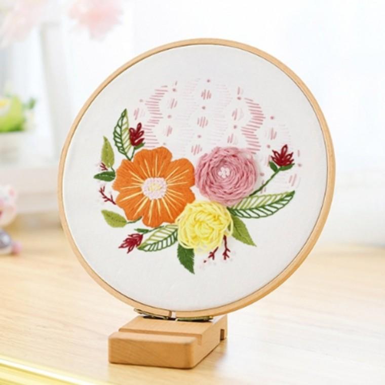 DIY 프랑스자수 패키지 금잔화 입체자수 핸드메이드자수