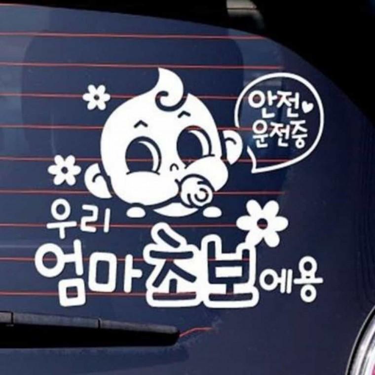 자동차스티커 글자스티커 유리부착스티커 운전스티커