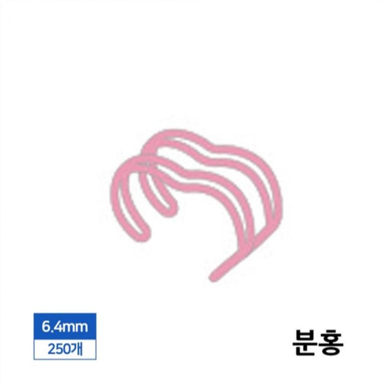 제본 3대1 와이어링 6.4mm 250개입 분홍 제본바인더 제본링 바인더링