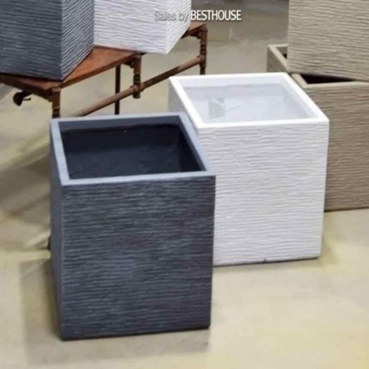 디자인화분 프라스틱화분 집화분 FRP화분 정사각 43x40
