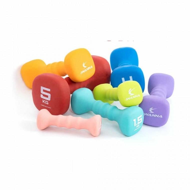 컬러 아령 1kg 라임 실내운동기구 홈트아령 홈트기구