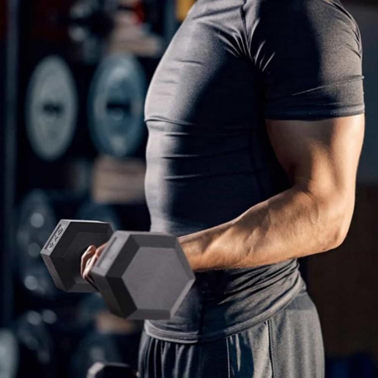 육각덤벨 아령 5kg 2개 세트 헥사곤덤벨 헬스아령 논슬립아령